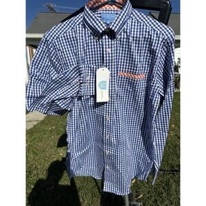 NWT Pennington‎ & Bailes Men Shirt M Medium Long Sleeves Pocket Button Down Blue